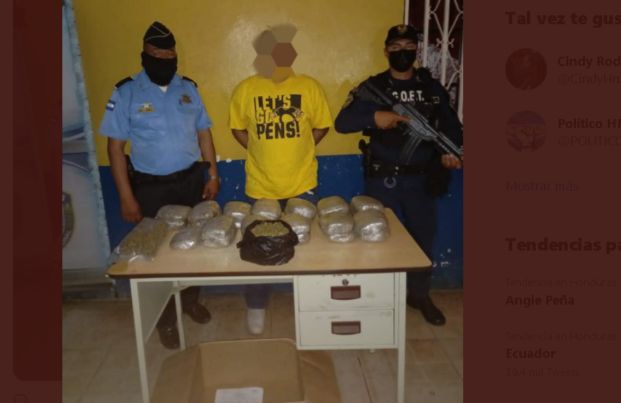 Hombre es arrestado mientras trasladaba 25 paquetes de marihuana en El Paraíso Hombre es arrestado mientras trasladaba 25 paquetes de marihuana en El Paraíso