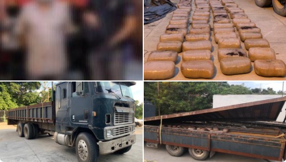 Prisión preventiva por tráfico de cargamento de marihuana oculto en caleta dentro de furgón