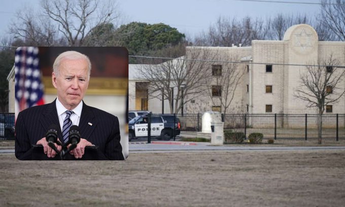 Biden califica de “acto de terrorismo” la toma de rehenes en una sinagoga de Texas Biden califica de “acto de terrorismo” la toma de rehenes en una sinagoga de Texas