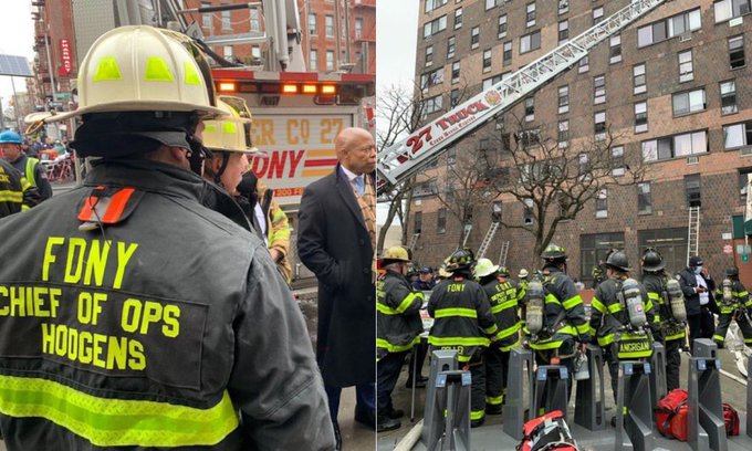19 personas, incluidos 9 niños, mueren en un incendio en un apartamento en el Bronx, en la ciudad de Nueva York.