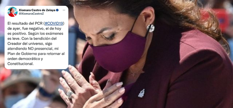 La presidenta Xiomara Castro confirma contagio de Covid-19
