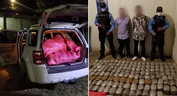 Decomisan cargamento de presunta marihuana en Colón