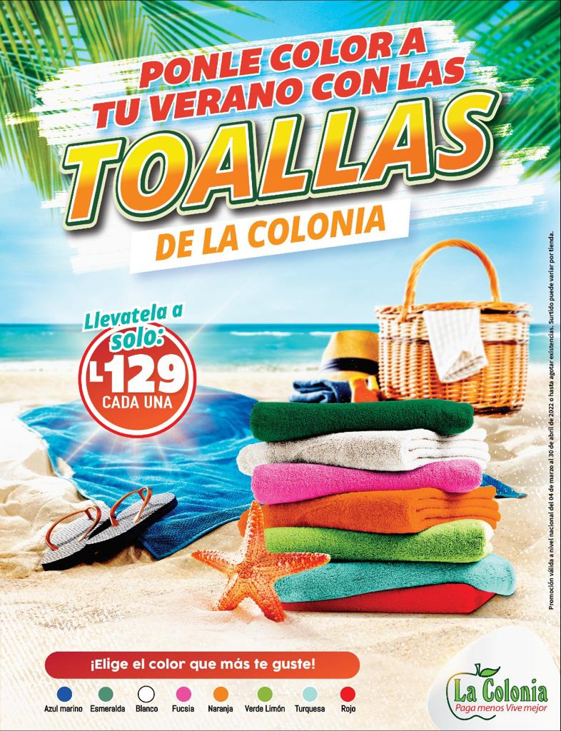 Ponle color a tu verano con las espectaculares toallas que te trae Supermercados La Colonia Ponle color a tu verano con las espectaculares toallas que te trae Supermercados La Colonia