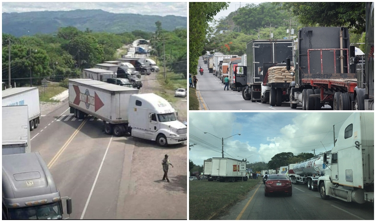 Transportistas de carga continuan en paro de labores