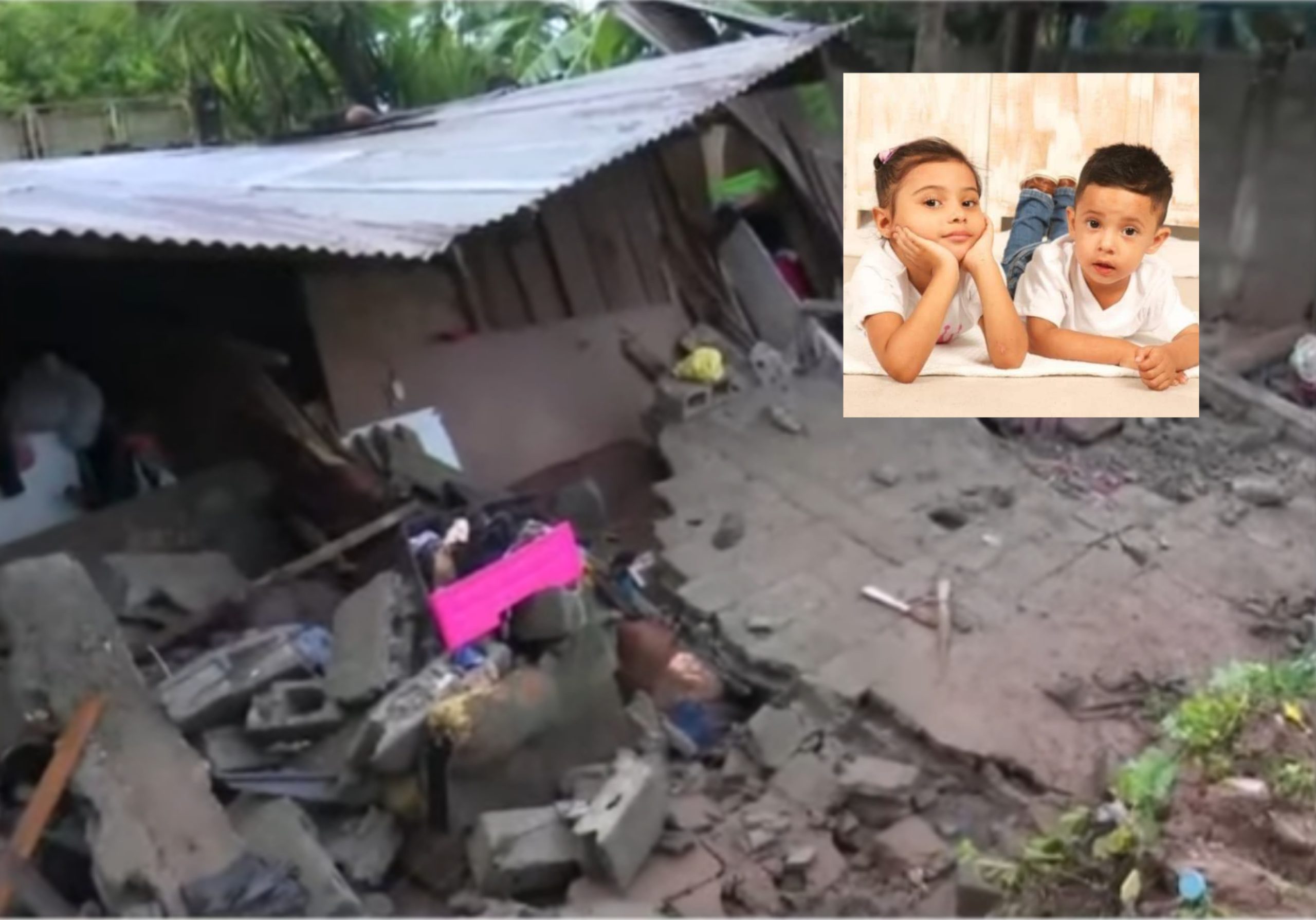 ¡TRAGEDIA! Dos menores muertos y varios heridos  tras colapsar muro de su vivienda en Dos Caminos, Villanueva, Cortés.