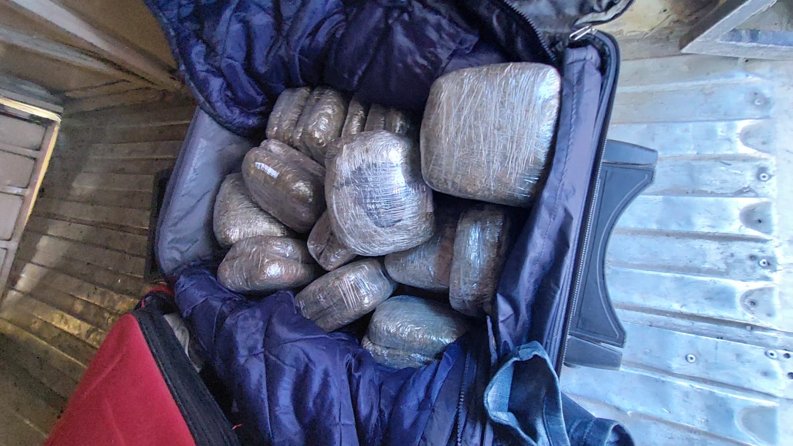 Detiene a cuatro personas con aproximadamente 100 libras de marihuana en Atlántida