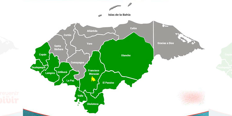 Copeco decreta alerta amarilla en el DC y verde para 10 departamentos de Honduras