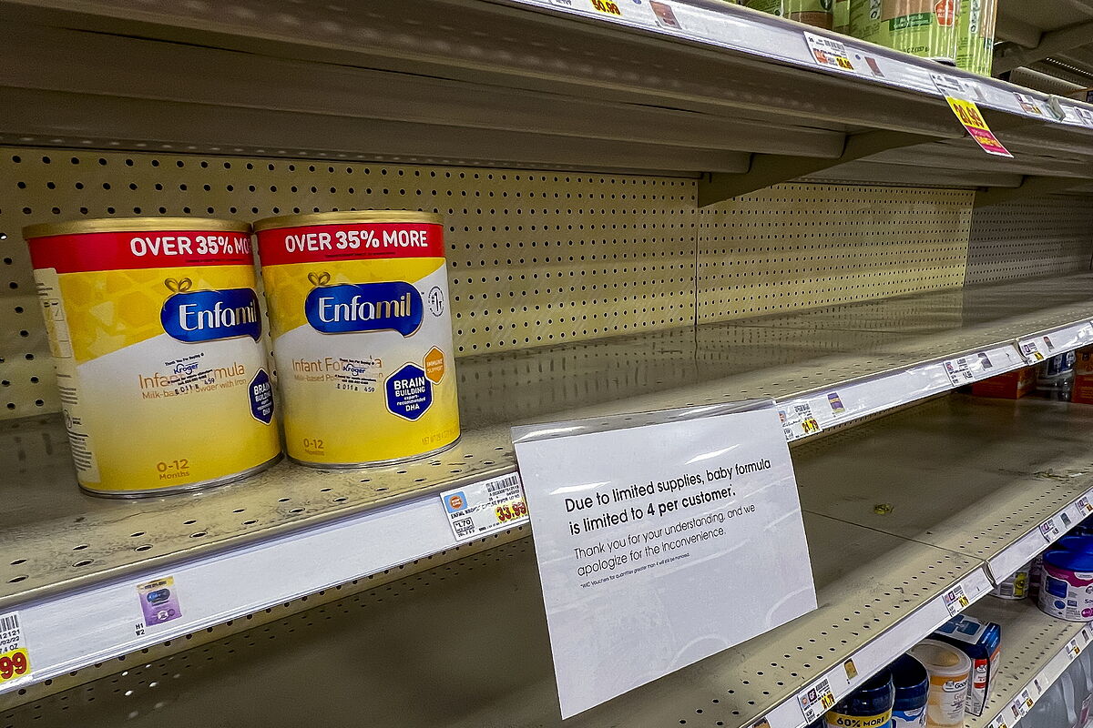 Debido a escasez, EEUU comprará leche de fórmula a México Debido a escasez, EEUU comprará leche de fórmula a México