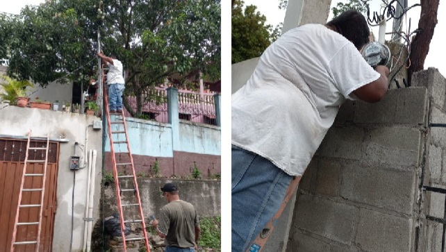 Sin medidas de seguridad labora personal técnico de la ENEE en Santa Bárbara