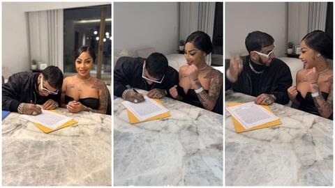 Anuel y Yailin  se casan por lo civil