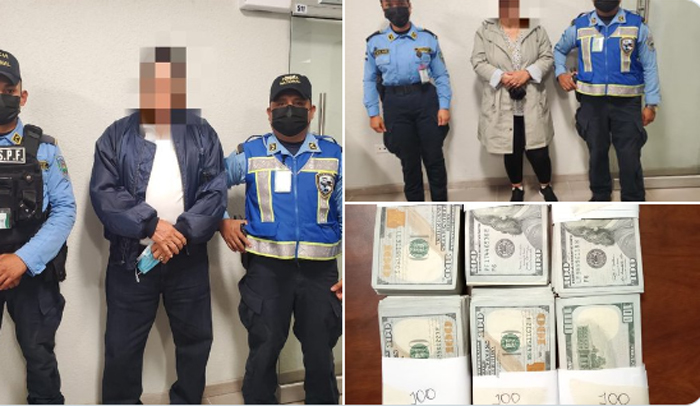 Detienen a pareja proveniente de EEUU con más de $163,000 en aeropuerto Palmerola Detienen a pareja proveniente de EEUU con más de $163,000 en aeropuerto Palmerola