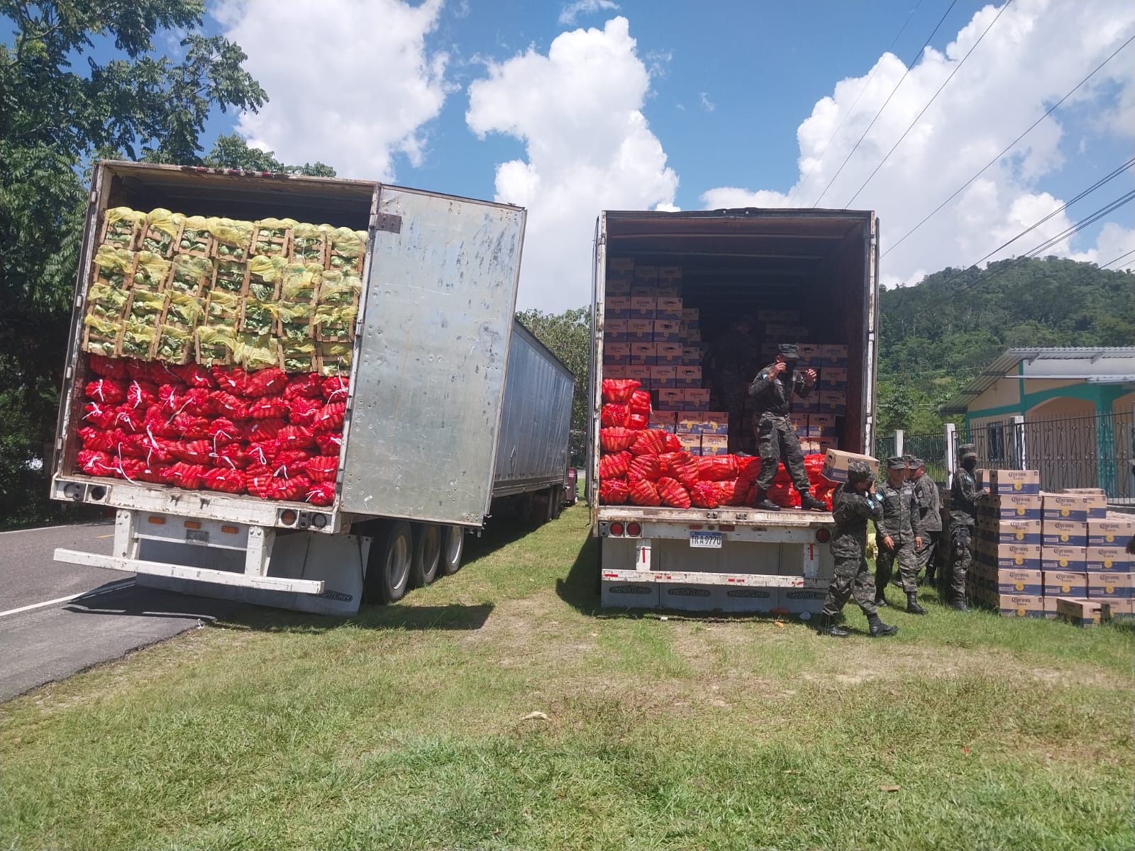 Aseguramiento de vehículos de carga pesada por contrabando