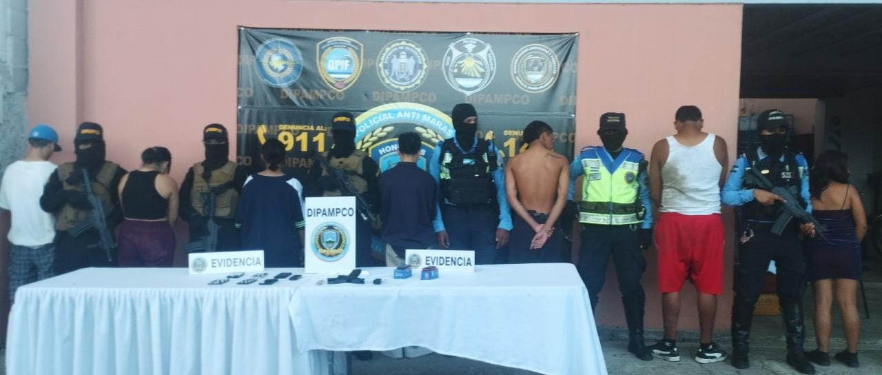 Siete menores supuestos integrantes de la «Pandilla 18» son aprehendidos por la DIPAMPCO por la infracción penal de extorsión y atentar contra una empresa comercial