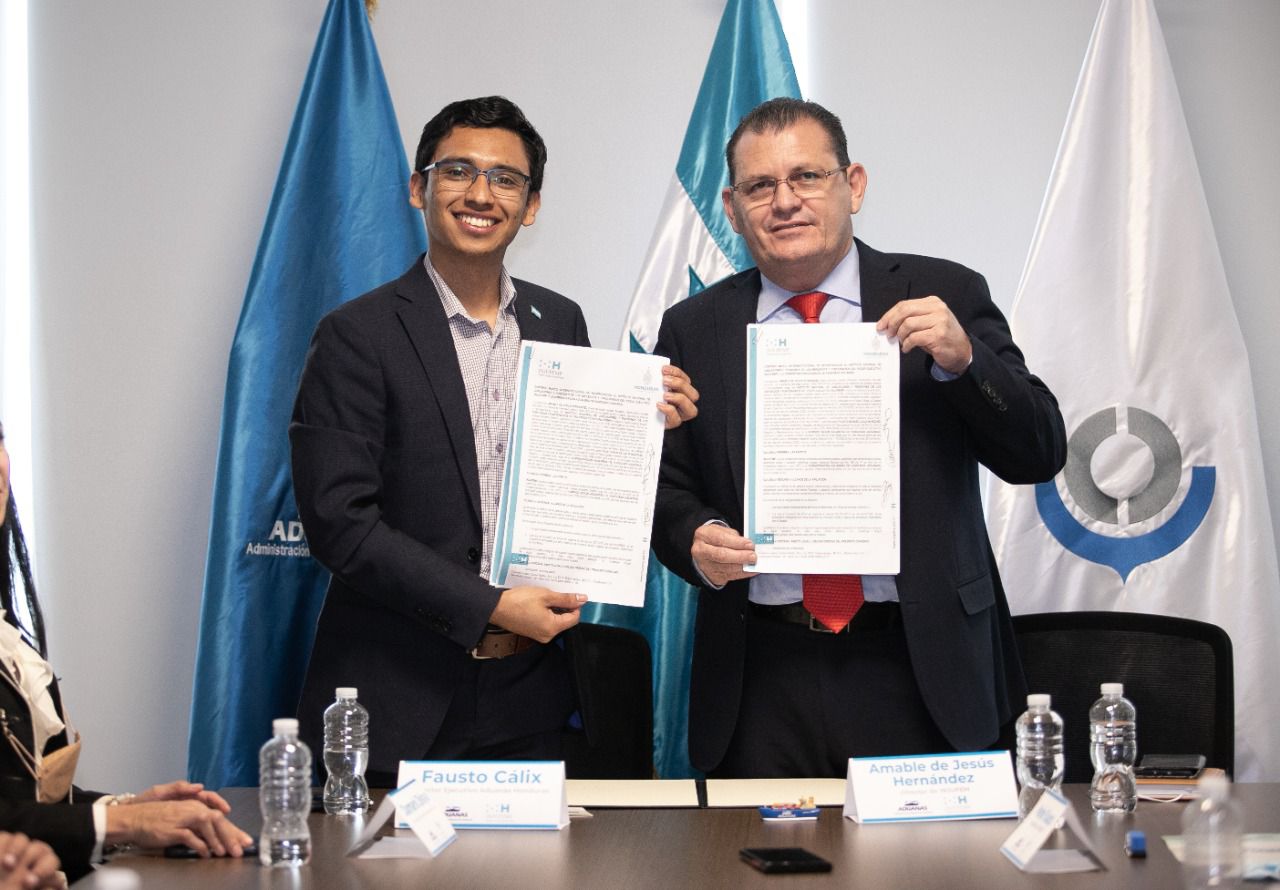 Aduanas Honduras e INJUPEMP firman convenio de adhesión al sistema de previsión garantizando una jubilación digna