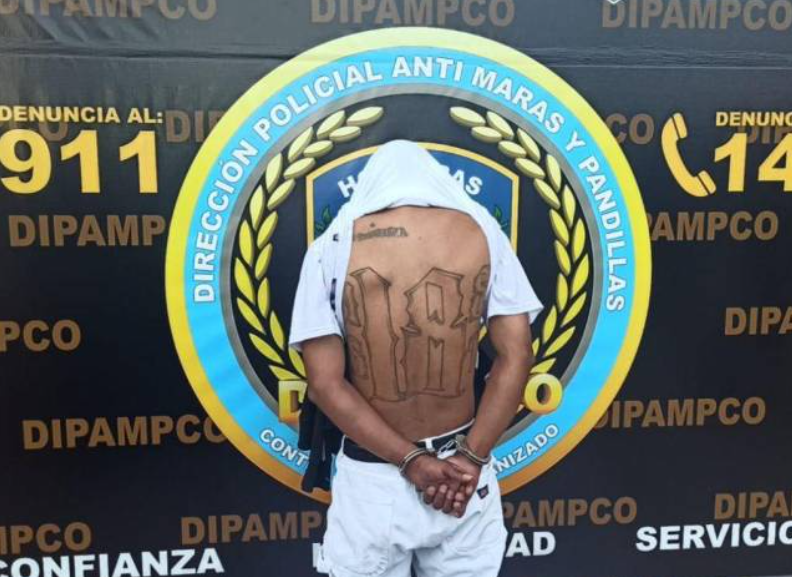 Capturan a presunto coordinador de la pandilla 18 en la capital