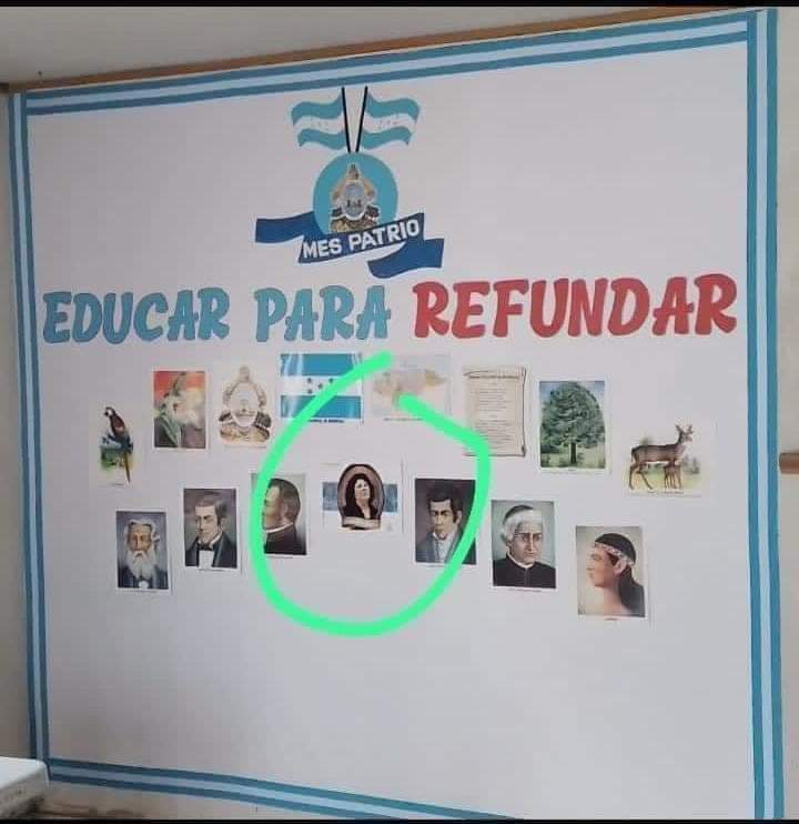 Disputa por foto de Berta Caceras en murales patrios.