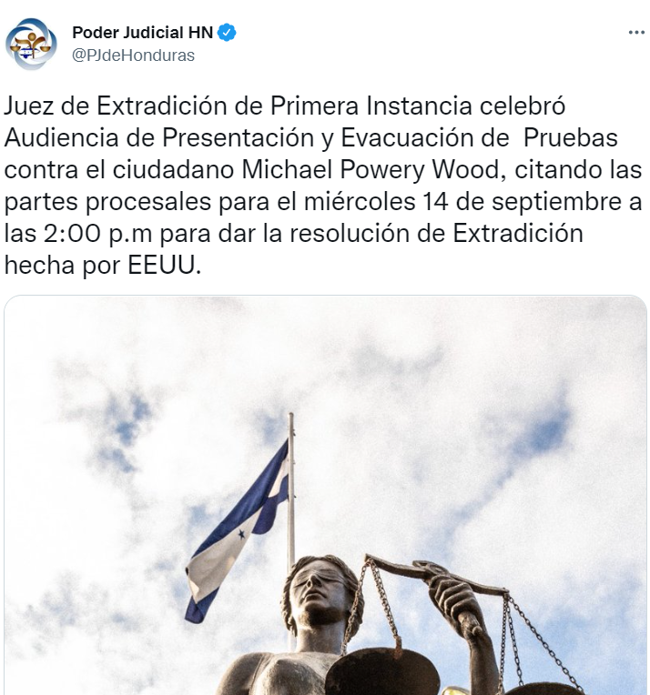 Próximo 14 de septiembre se conocerá resolución de extradición de Michael Powery