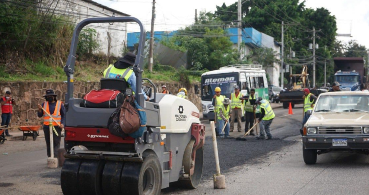 Un total de 3,109 toneladas de asfalto se han colocado en las calles y avenidas en el Distrito Central