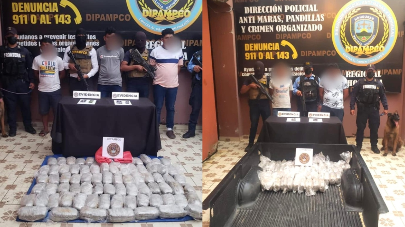 Caen cinco presuntos narcotraficantes con unas 270 libras de supuesta marihuana