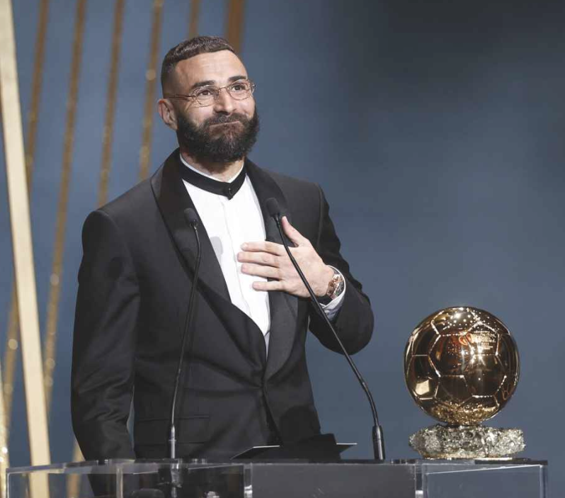 El francés Karim Benzema gana el Balón de Oro 2022