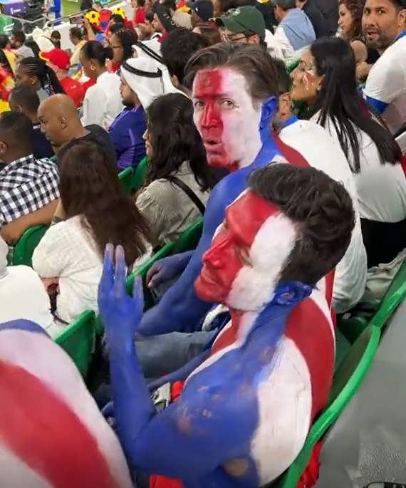 Aficionado asegura ser de Honduras tras goleada de España a Costa Rica