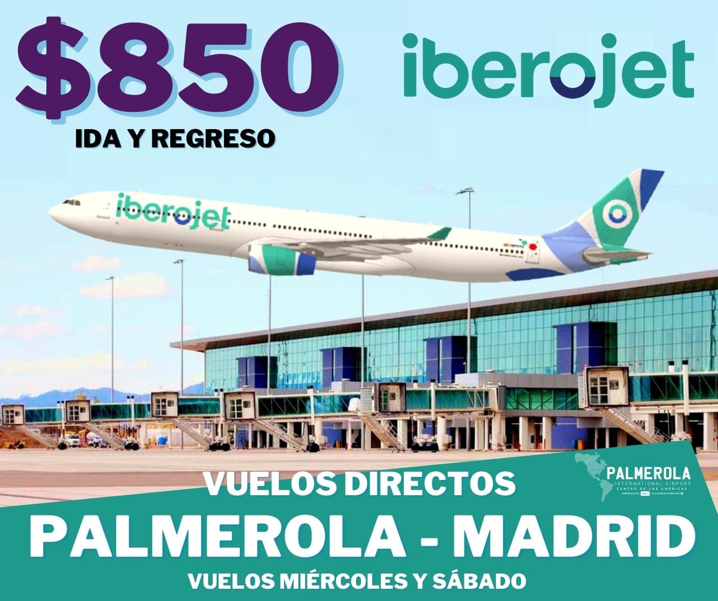 Ya están a la venta los tickets aéreos Palmerola – Madrid a $850 en iberojet.com
