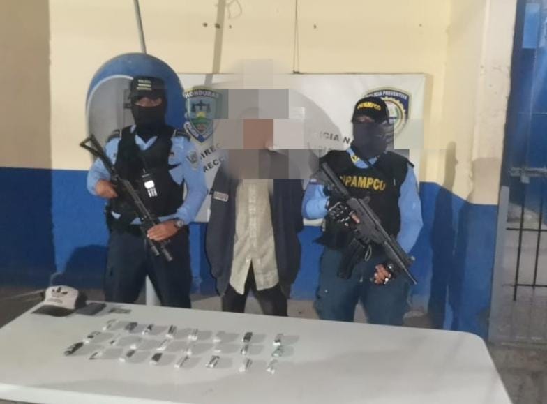 Capturan a Presunto distribuidor de droga en la segunda avenida de Comayagüela