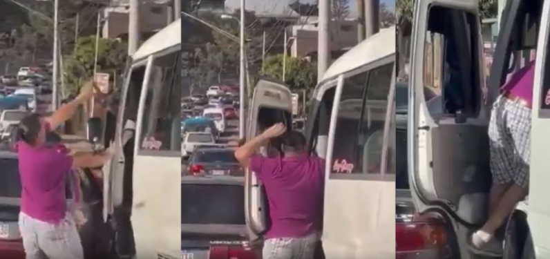 Conductores se van a los puños en la capital