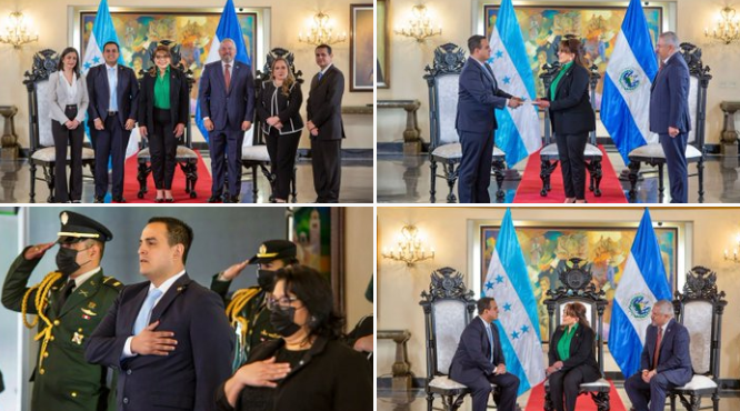 Embajadores presentas sus cartas credenciales ante la presidenta Xiomara Castro