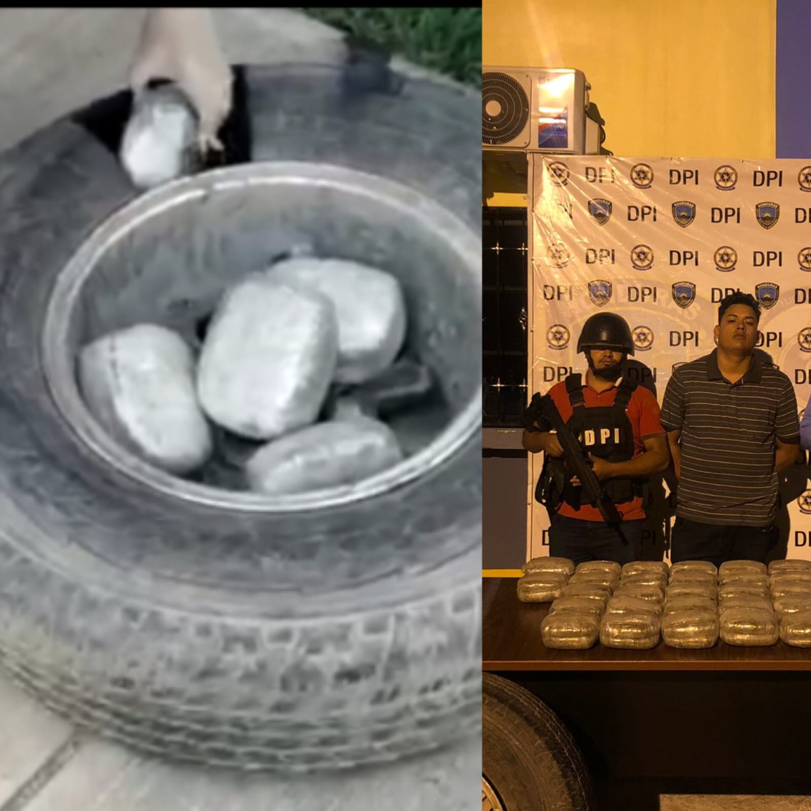 En llanta de repuesto de camioneta encuentran cargamento de droga