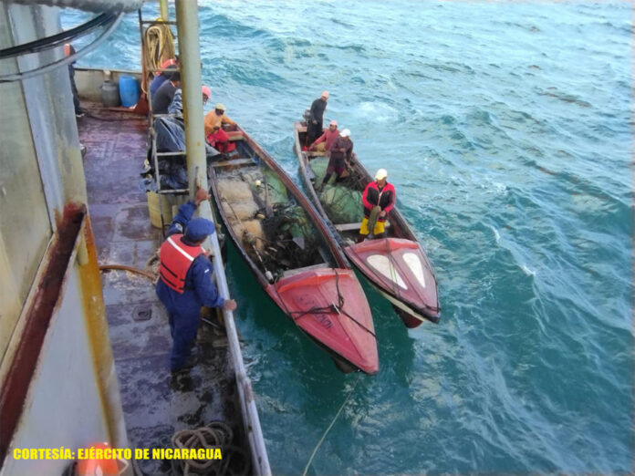Por pesca ilegal dos embarcaciones hondureñas son interceptadas por Naval de Nicaragua