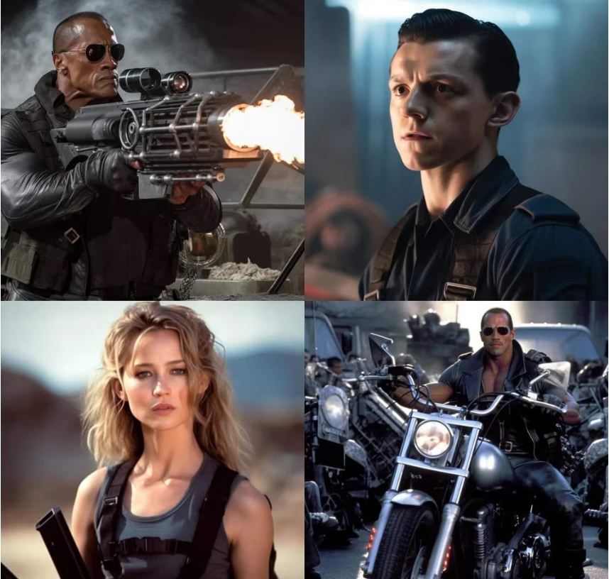Una IA imaginó el remake de Terminator: Dwayne Johnson y Tom Holland son protagonistas