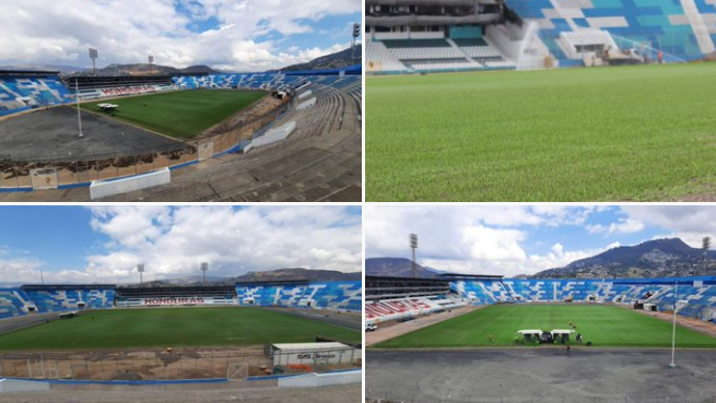 Finaliza el cosido de césped sintético en el estadio Nacional Finaliza el cosido de césped sintético en el estadio Nacional