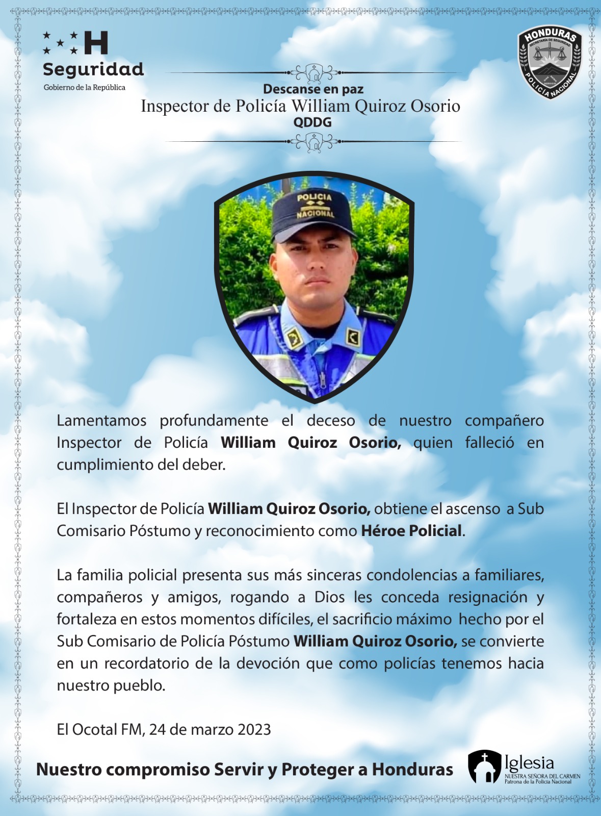 Fallece en SPS oficial de policía tras permanecer grave luego de enfrentamiento con delincuentes