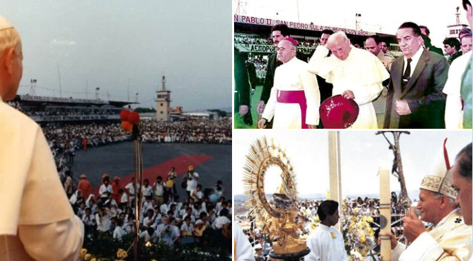 Un día como hoy pero hace 40 años el Papa Juan Pablo II visitaba el territorio hondureño Un día como hoy pero hace 40 años el Papa Juan Pablo II visitaba el territorio hondureño