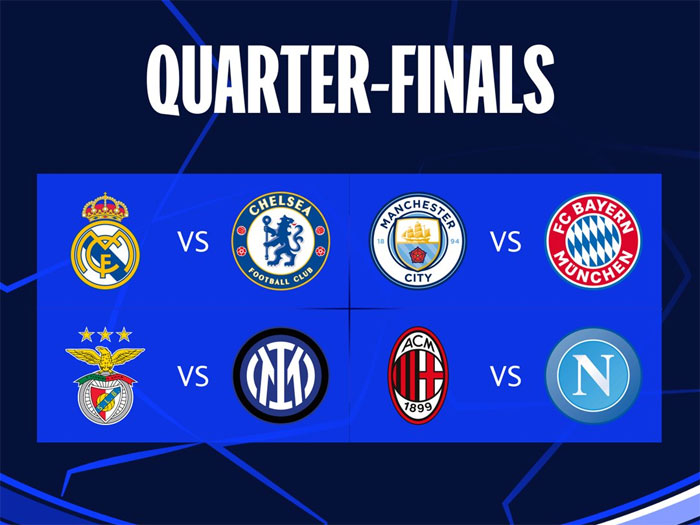 Emparejamientos de cuartos y semifinales