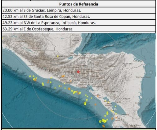 Sismo de magnitud 3.2 se registró al sur de Lempira Sismo de magnitud 3.2 se registró al sur de Lempira