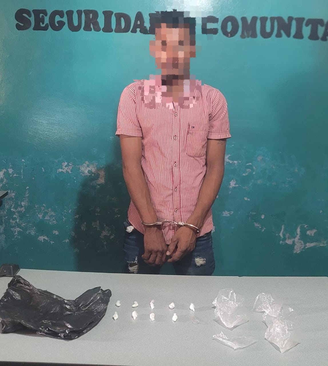 Policía Nacional captura a sujeto por el delito de tráfico de droga  en Trojes, El Paraíso