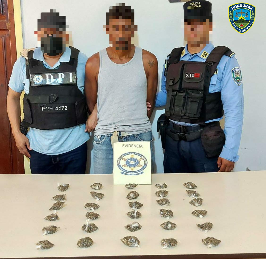 Mediante allanamiento de morada Policía Nacional aprehende a distribuidor de drogas en Valle