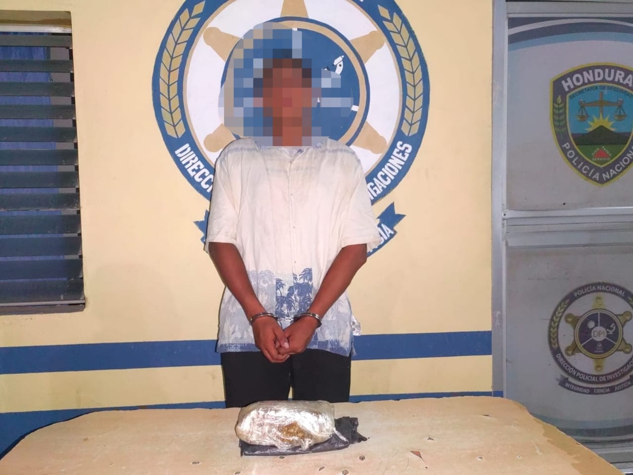 Policías detienen a alias «El Pum» por el delito de tráfico de drogas en Danlí