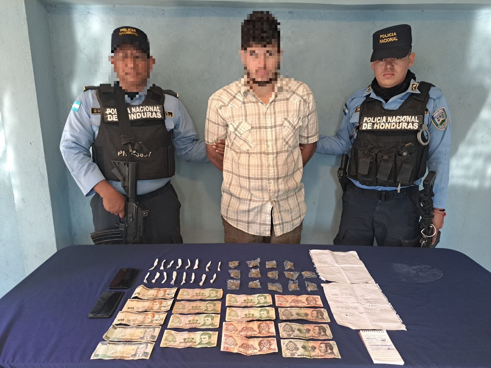 Miembro de la MS-13 es detenido por el delito de tráfico de drogas en San Francisco de Yojoa, Cortés