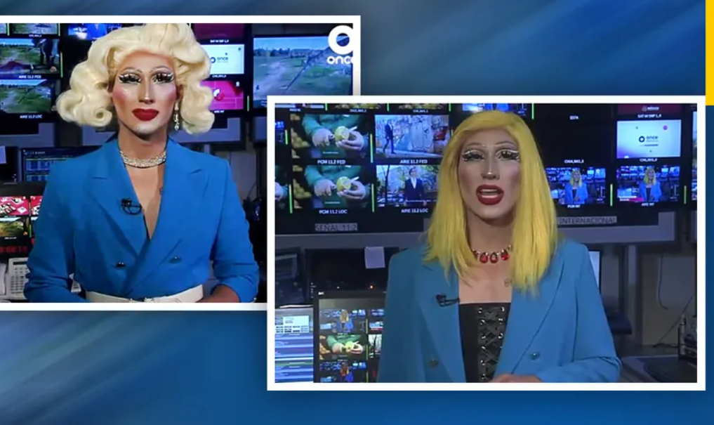 Ella es Amanda, la primera presentadora de noticias drag queen en México