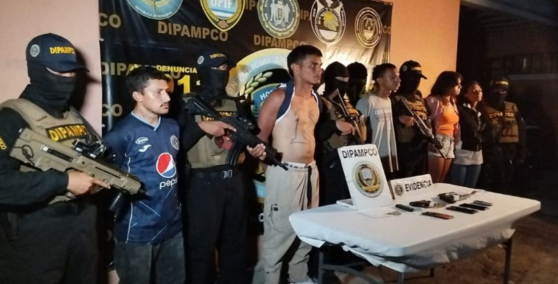 Dipampco captura a miembros de la Pandilla 18 vinculados al sicariato