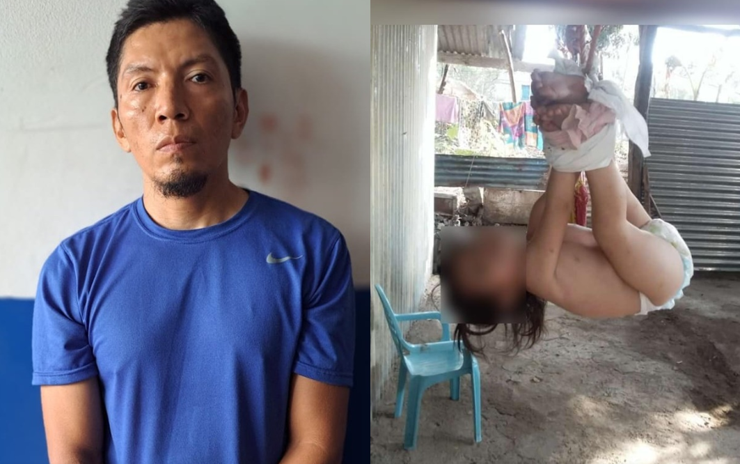 Salvadoreño castiga a su hija atándola de manos y pies