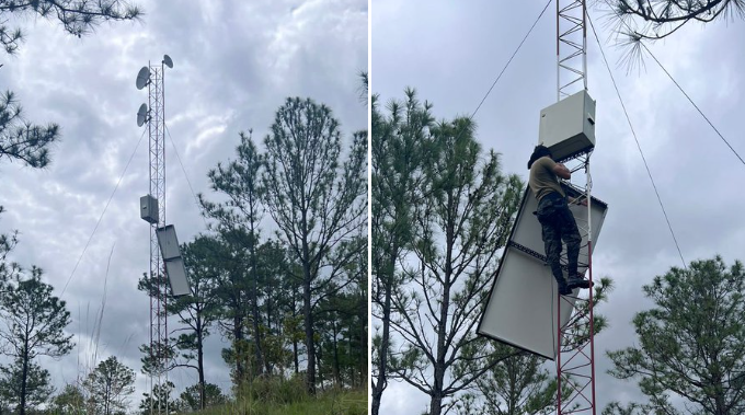 Desmantelan antenas satélitales cerca de “La Tolva”