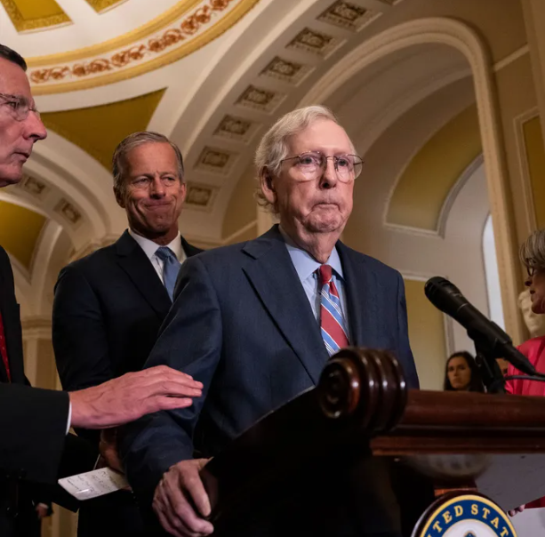 Senador republicano de EEUU McConnell se queda paralizado en plena declaración Senador republicano de EEUU McConnell se queda paralizado en plena declaración