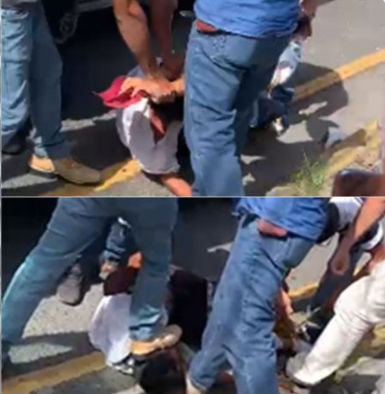 Tremenda paliza le dieron a un ladrón en Choloma, Cortés