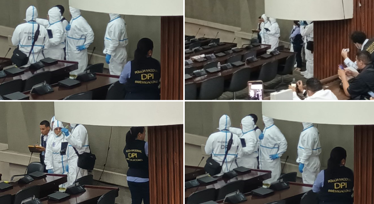 DPI, ingresa al CN a inspeccionar y acordonar los curules de la bancada del PN DPI, ingresa al CN a inspeccionar y acordonar los curules de la bancada del PN