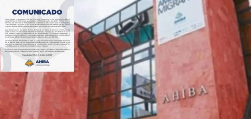 Ahiba rechaza declaraciones contra la banca