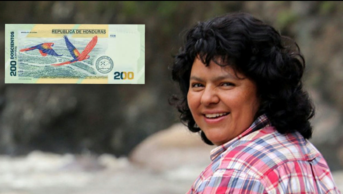 BCH: Rostro de Bertha Cáceres aparecerá en el billete de 200 lempiras